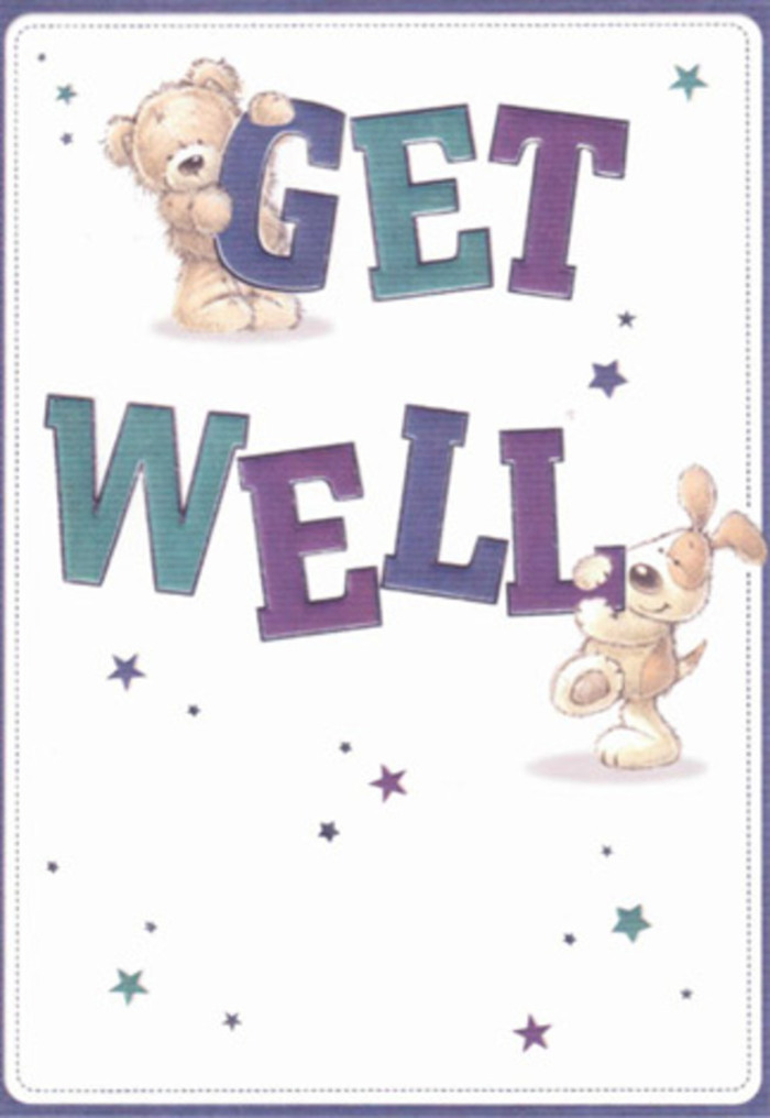 A beacon of optimism and care, this get well card artfully brings together the affection of two whimsical friends against a canvas alive with possibility. Crafted with the thoughtful creativity so typical of Bermondsey's community, a soft brown bear and an exuberant puppy take centre stage, their rounded forms full of expressive, uplifting energy. Twinkling stars in deep blue and violet scatter around them, as if imbuing the scene with gentle hope and the spirit of togetherness one often feels walking through Southwark Park. The message, 'Get Well,' stands boldly shaded in lively purples and teals, grounding the playful scene in stability and calm, much like a classic Bermondsey street market anchors the area's daily bustle. The tactile detail-the plush bear fur, the silky-soft puppy ears-evokes a sense of nurture, paralleling the comfort found in a fresh bouquet created by local florists. Picture this card joining a vibrant arrangement sent to brighten a neighbour's home on Grange Walk, offering both visual joy and heartfelt reassurance, ideal for anyone needing a reminder of Bermondsey's communal warmth and positivity.